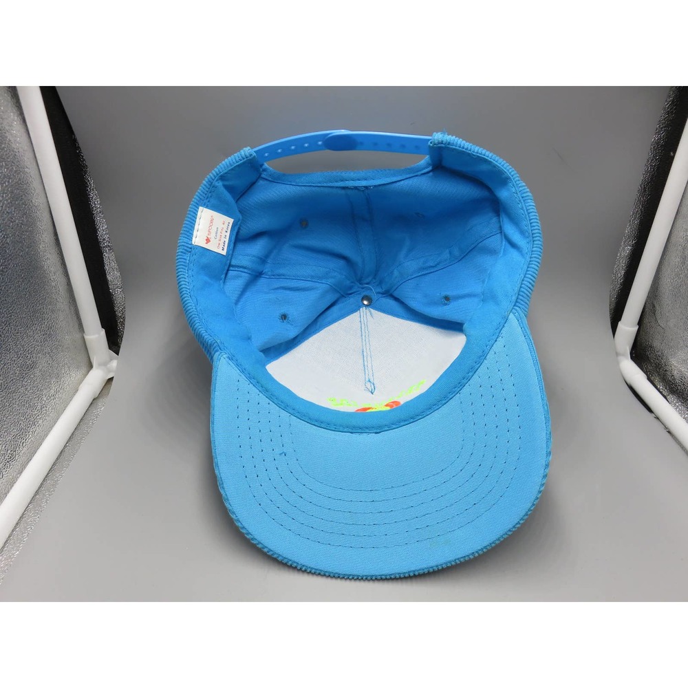 Vintage Corduroy Baseball Snapback Hat Telluride Colorado Yupoong Korea Mint - Picture 9 of 13